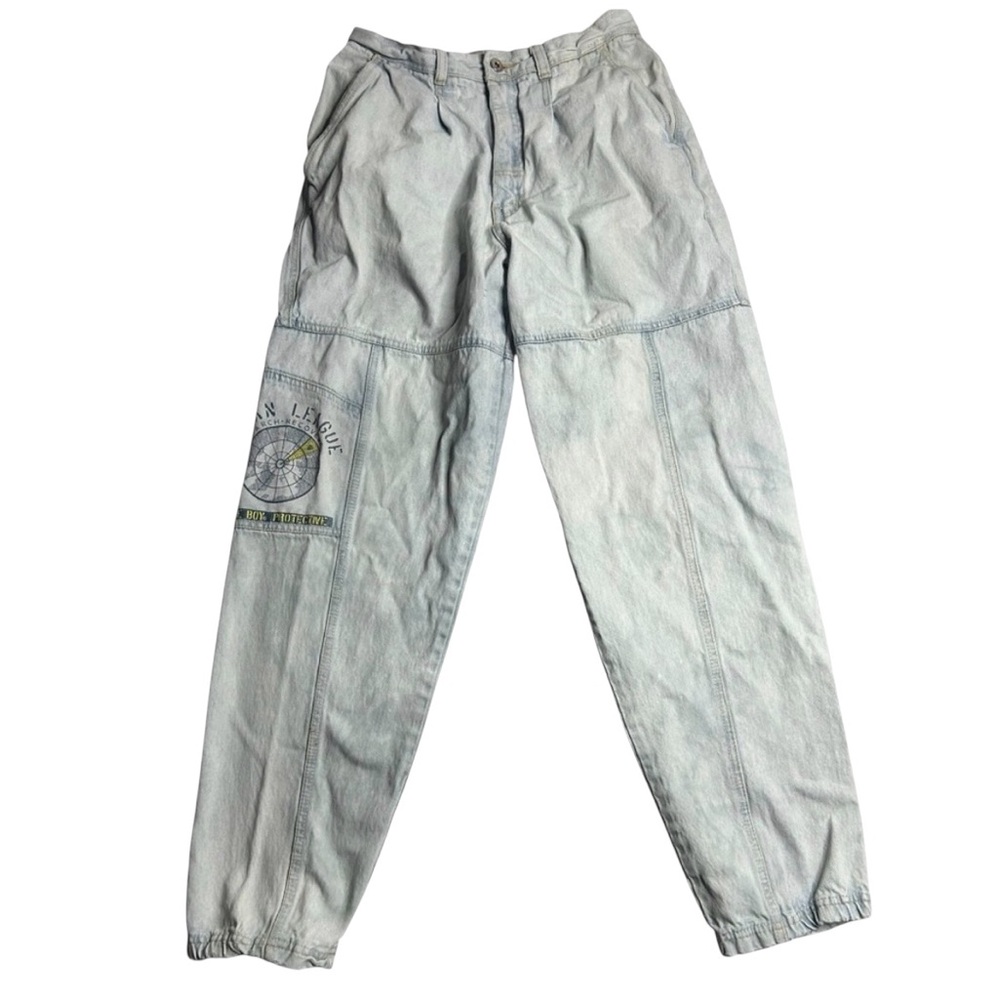 Vintage Bugle Boy Ocean League Baggy Jeans‎ 90s Y2K Light Wash Denim Pants 28x30